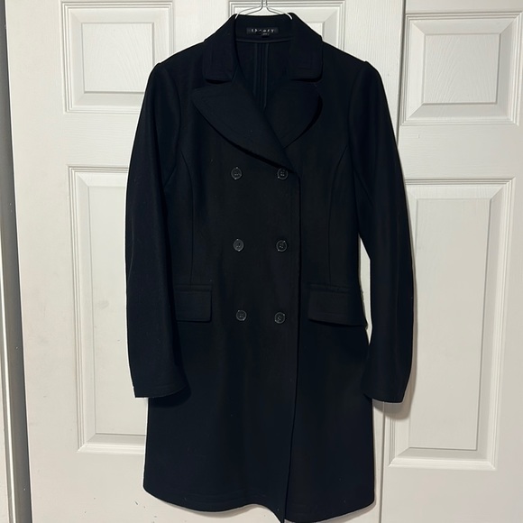 Theory Aminira Raw Edge Wool Trench Coat